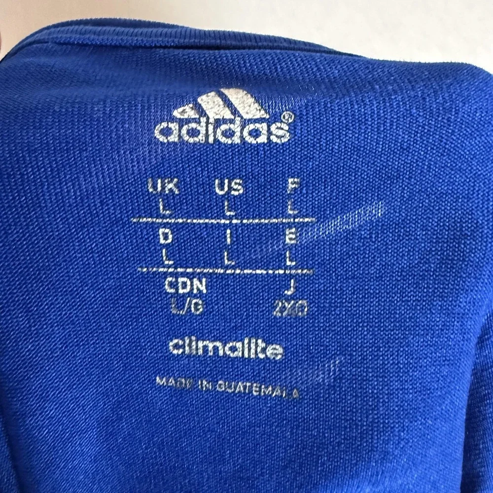 FC Dallas Shirt Mens Large Blue MLS Soccer Adidas Long Sleeve Climalite